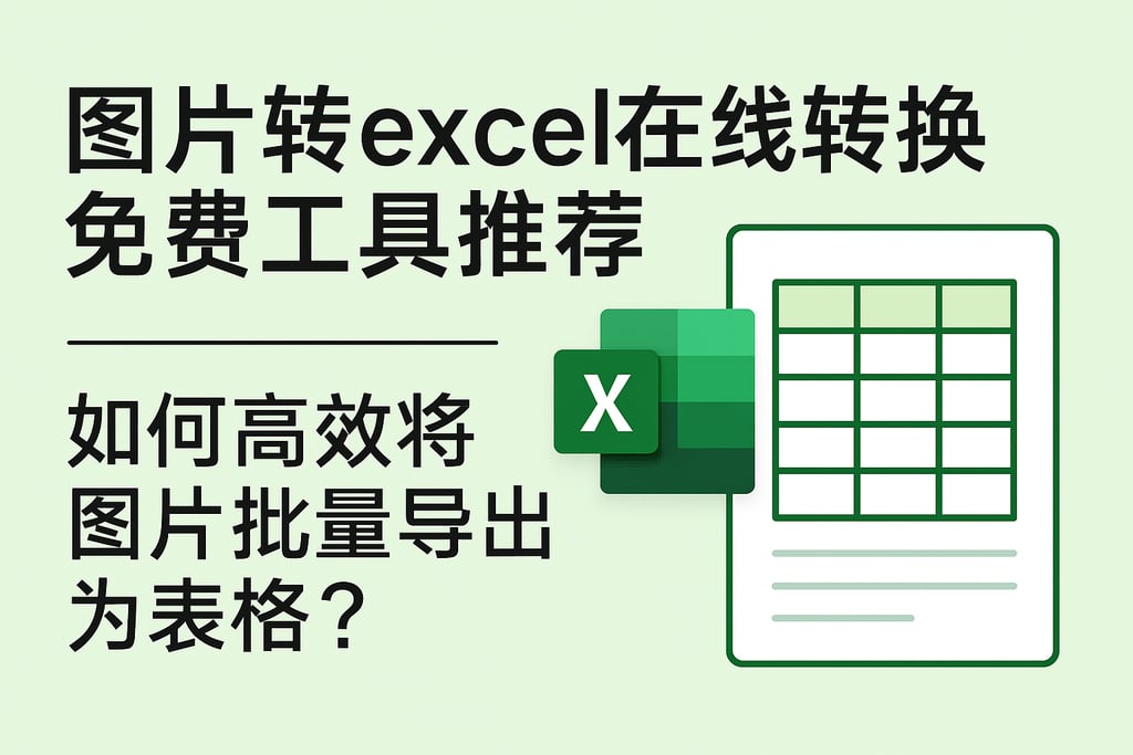 图片转excel在线转换免费工具推荐，如何高效将图片批量导出为表格？