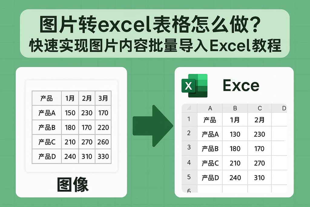 图片转excel表格怎么做？快速实现图片内容批量导入Excel教程