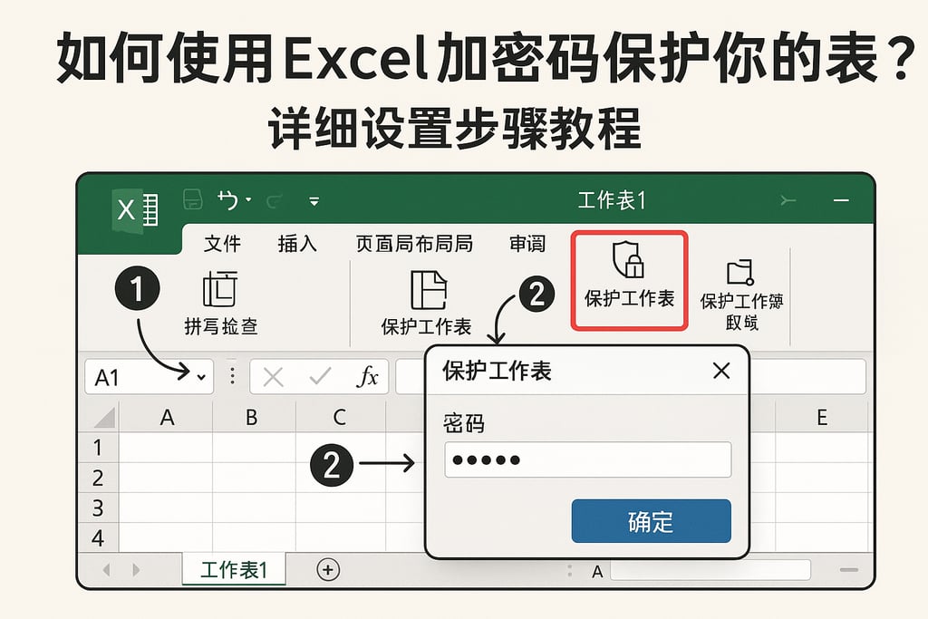 如何使用Excel加密码保护你的工作表？详细设置步骤教程
