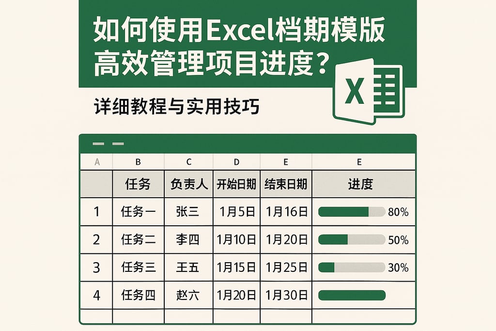 如何使用Excel档期模板高效管理项目进度？详细教程与实用技巧