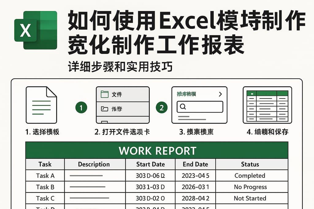 如何使用Excel用模板快速制作工作报表，详细步骤和实用技巧