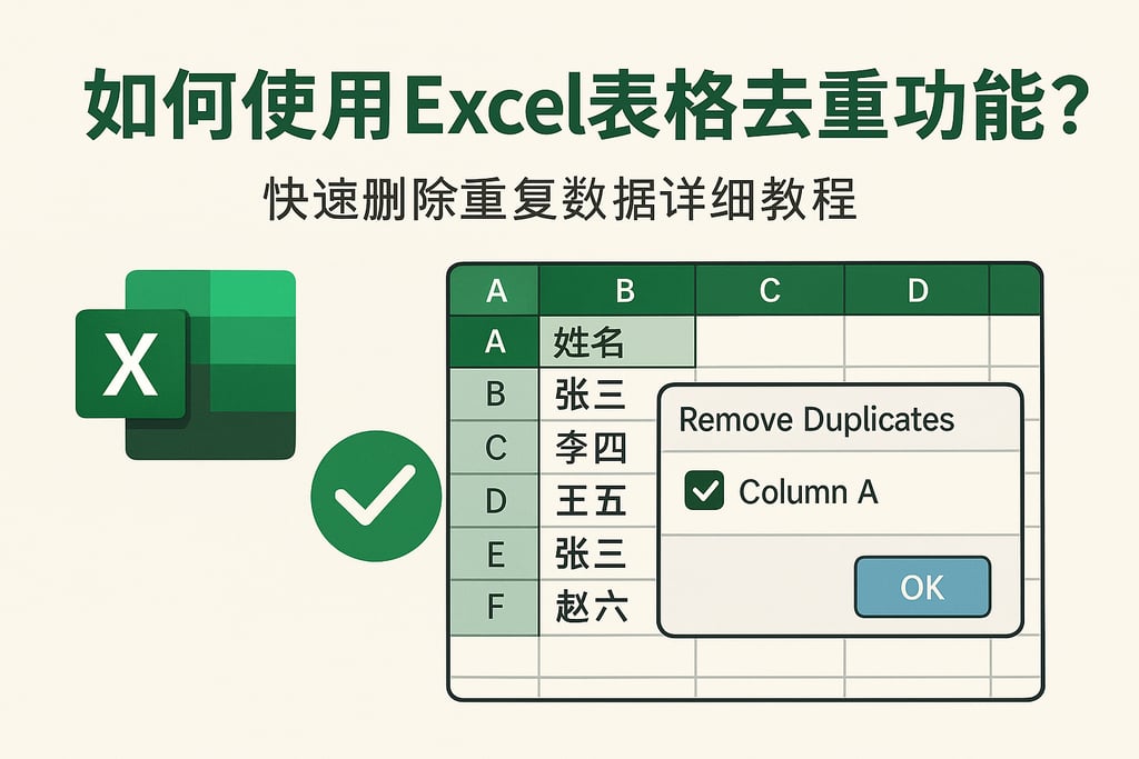 如何使用Excel表格去重功能？快速删除重复数据详细教程