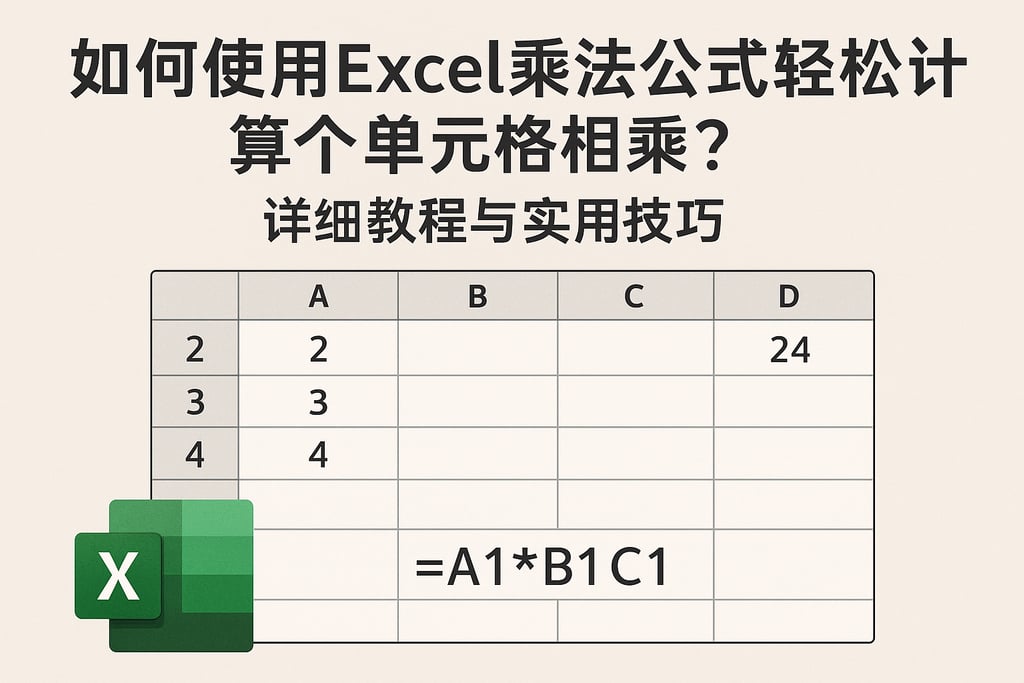 如何使用excel乘法公式轻松计算多个单元格相乘？详细教程与实用技巧