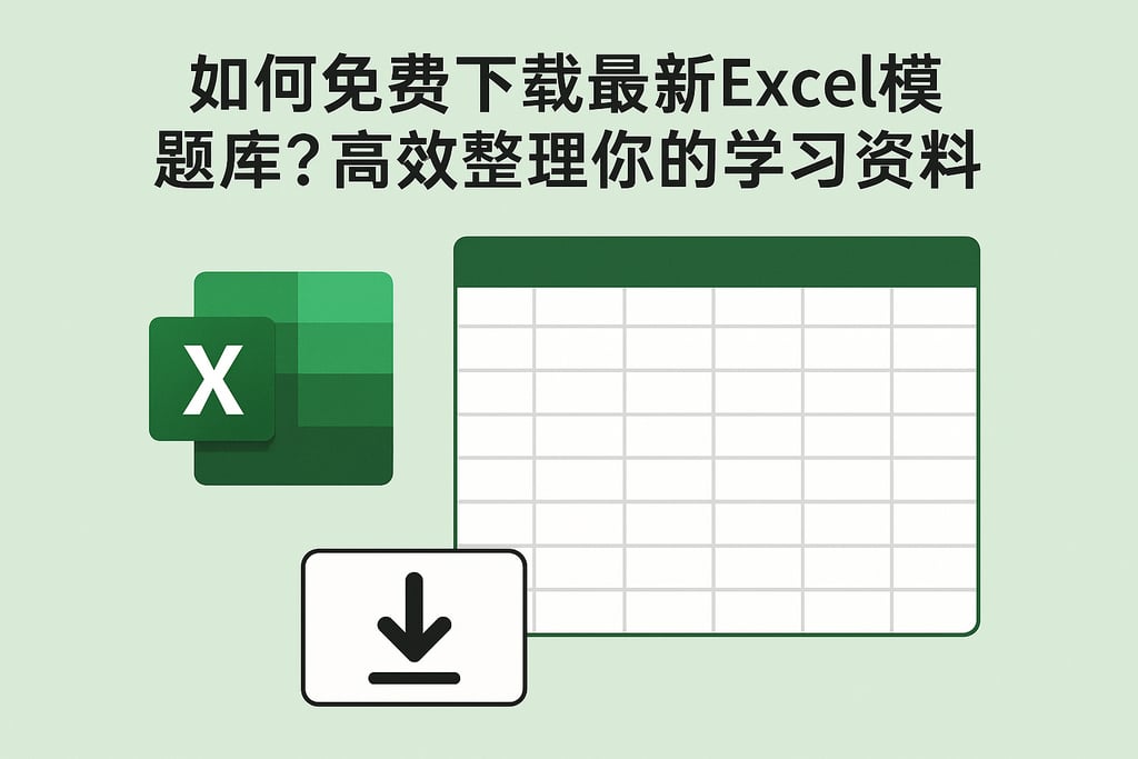 如何免费下载最新Excel模板题库？高效整理你的学习资料