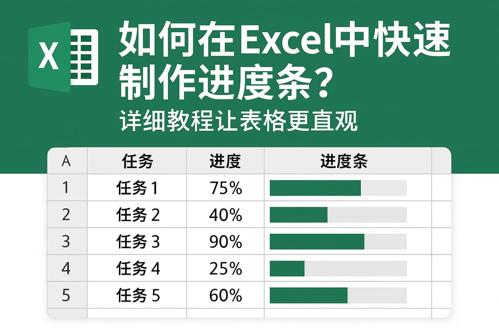 如何在Excel中快速制作进度条？详细教程让表格更直观