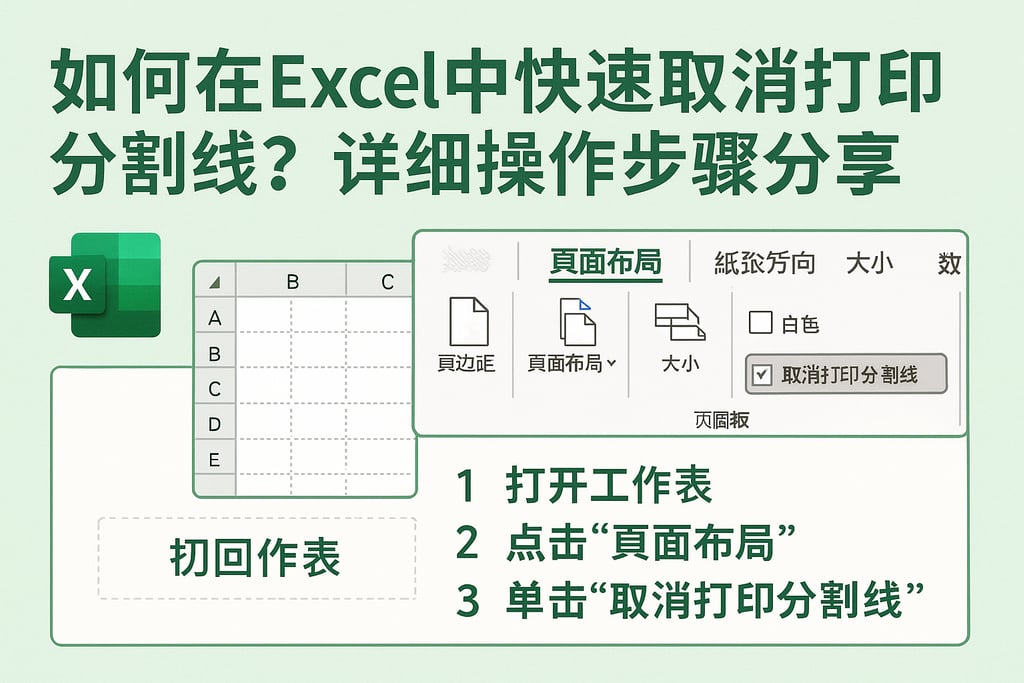 如何在Excel中快速取消打印分割线？详细操作步骤分享