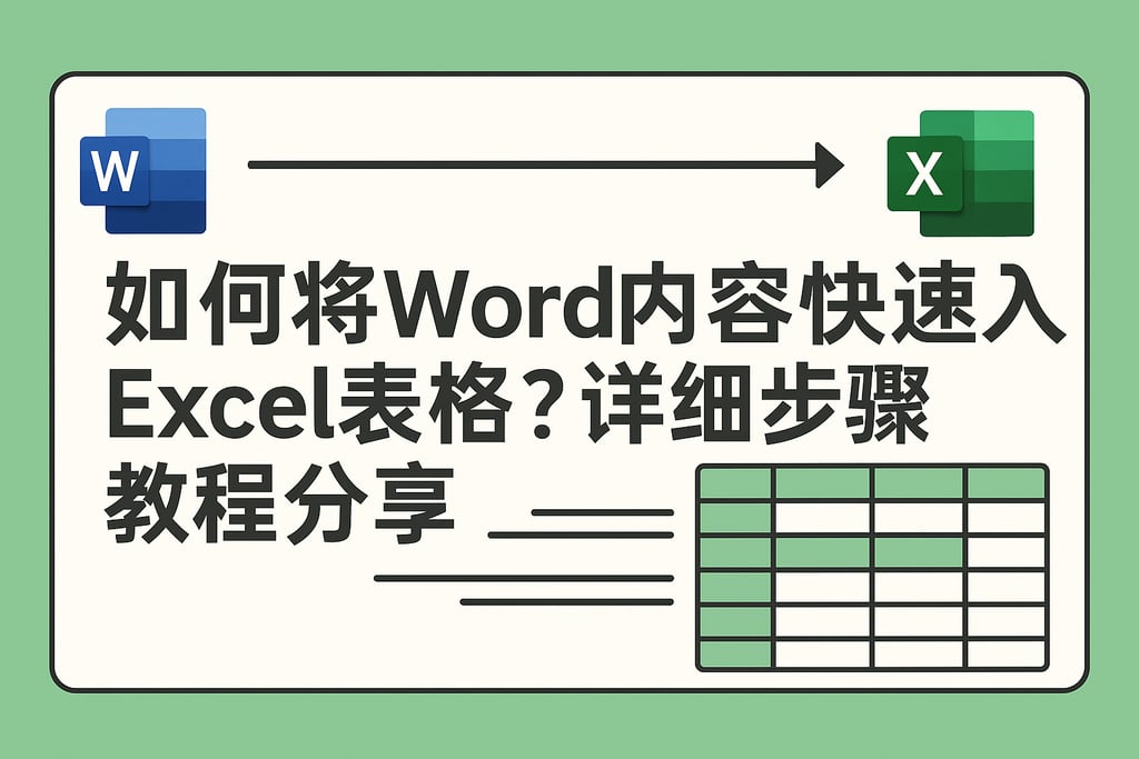 如何将Word内容快速插入Excel表格？详细步骤教程分享