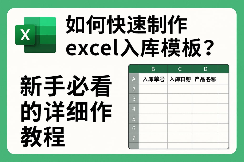 如何快速制作excel入库模板？新手必看的详细操作教程
