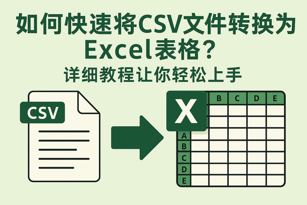 如何快速将CSV文件转换为Excel表格？详细教程让你轻松上手