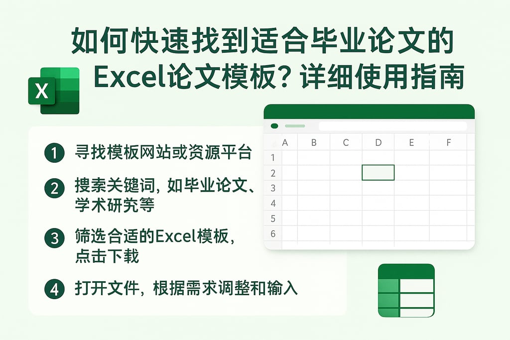 如何快速找到适合毕业论文的Excel论文模板？详细使用指南