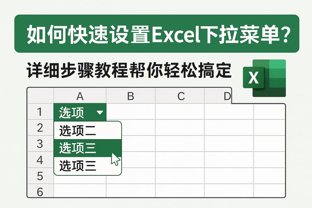 如何快速设置Excel下拉菜单？详细步骤教程帮你轻松搞定