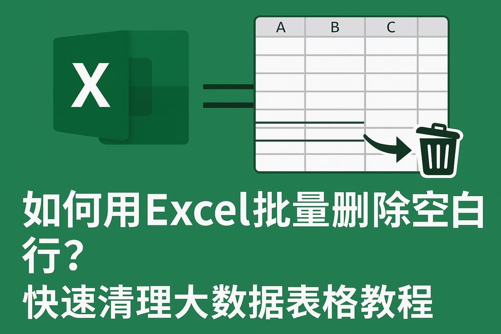 如何用Excel批量删除空白行？快速清理大数据表格教程