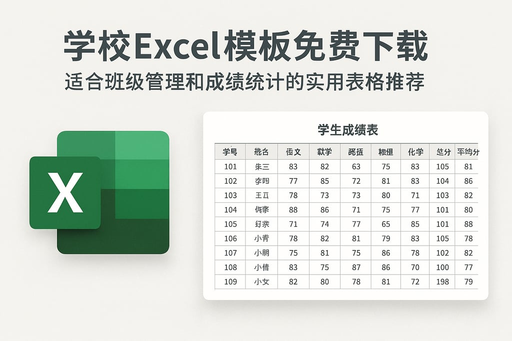 学校Excel模板免费下载，适合班级管理和成绩统计的实用表格推荐