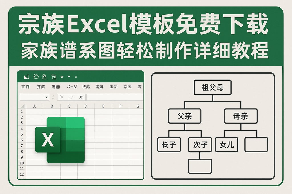 宗族excel模板免费下载，家族谱系图轻松制作详细教程