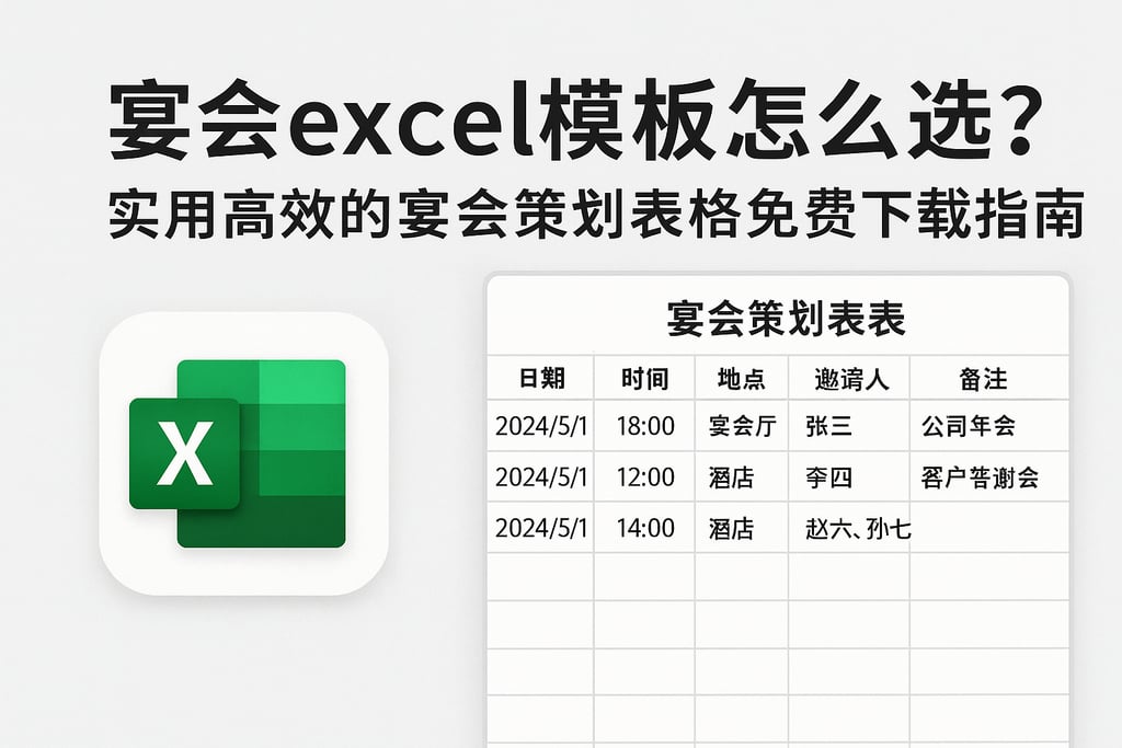 宴会excel模板怎么选？实用高效的宴会策划表格免费下载指南