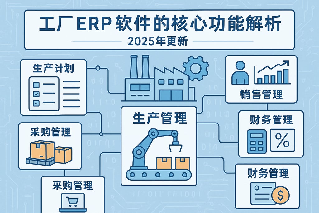 工厂ERP软件的核心功能解析，2025年更新