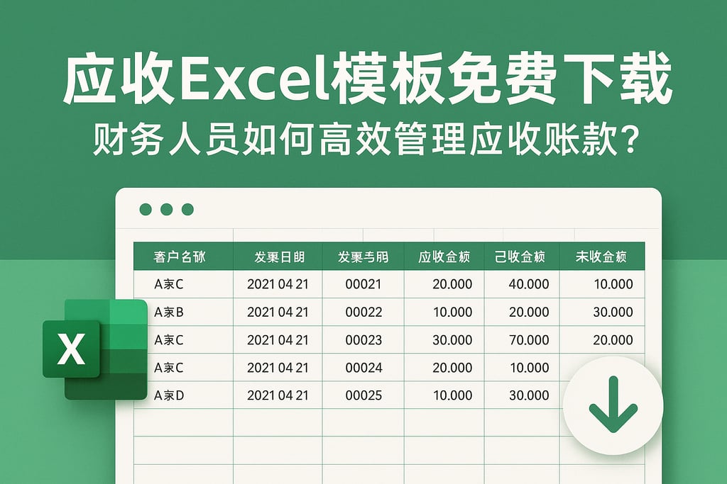 应收excel模板免费下载，财务人员如何高效管理应收账款？