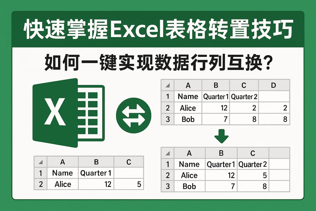 快速掌握excel表格转置技巧，如何一键实现数据行列互换？
