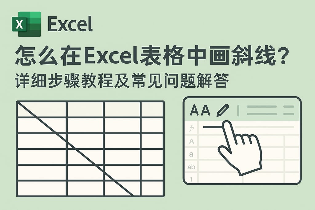 怎么在excel表格中画斜线？详细步骤教程及常见问题解答
