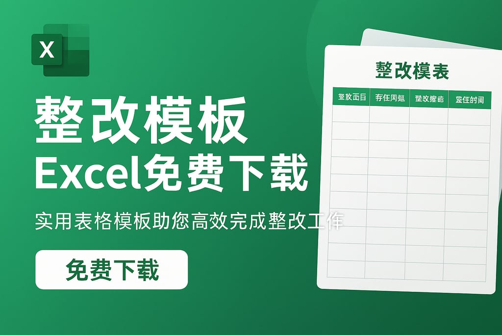 整改模板excel免费下载，实用表格模板助您高效完成整改工作