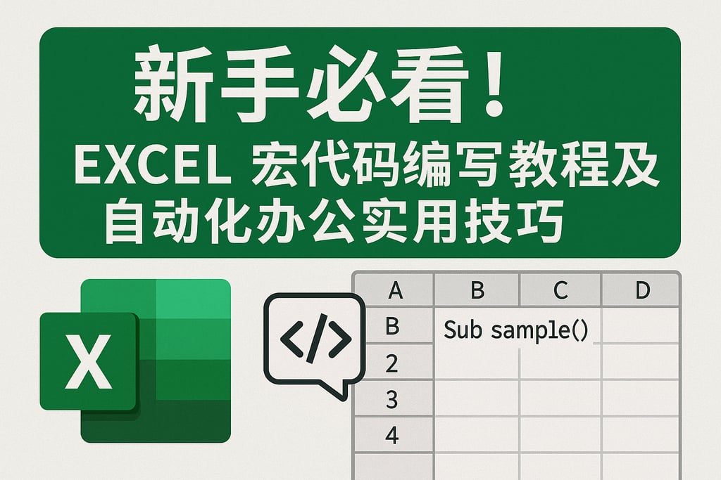 新手必看！excel宏代码编写教程及自动化办公实用技巧