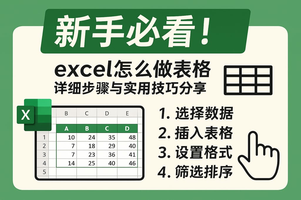新手必看！excel怎么做表格详细步骤与实用技巧分享