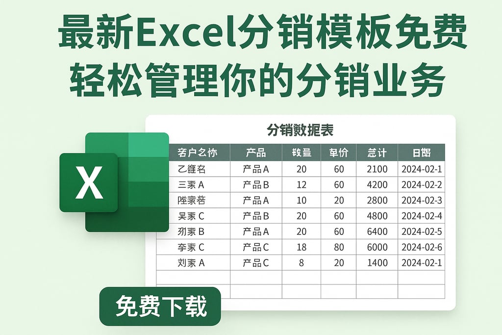 最新excel分销模板免费下载，轻松管理你的分销业务