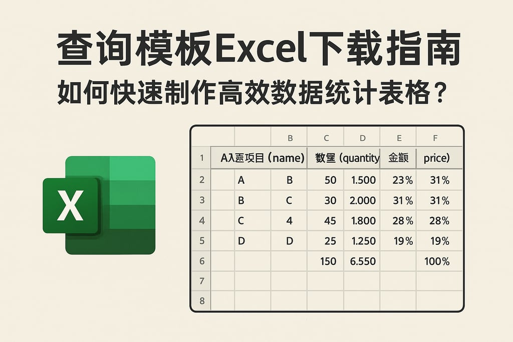 查询模板excel下载指南，如何快速制作高效数据统计表格？