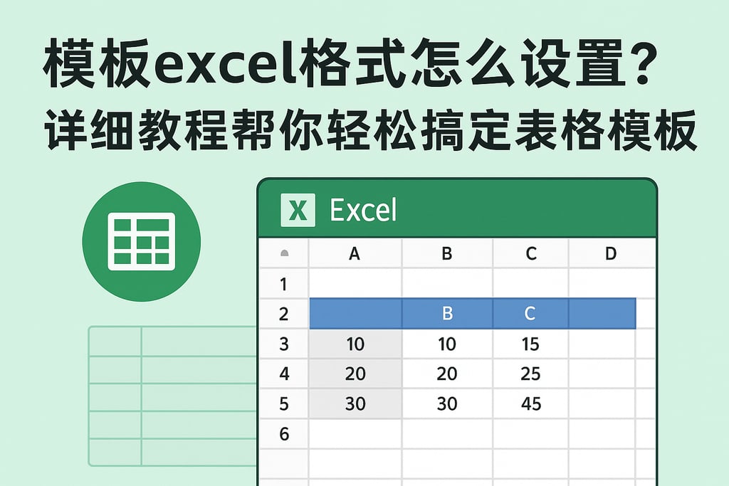 模板excel格式怎么设置？详细教程帮你轻松搞定表格模板