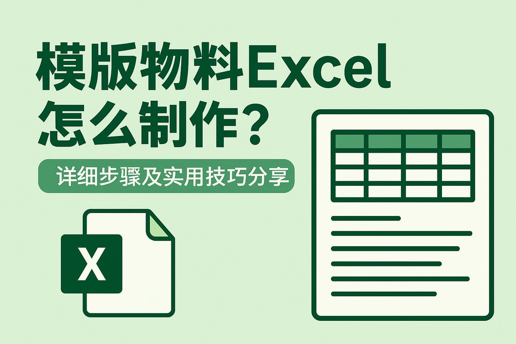 模板物料Excel怎么制作？详细步骤及实用技巧分享