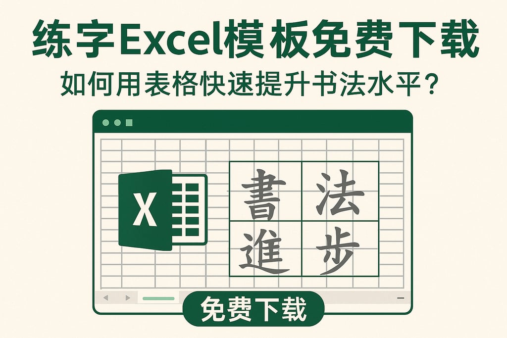 练字excel模板免费下载，如何用表格快速提升书法水平？