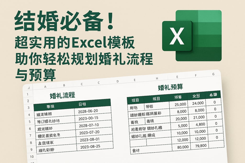 结婚必备！超实用的Excel模板助你轻松规划婚礼流程与预算