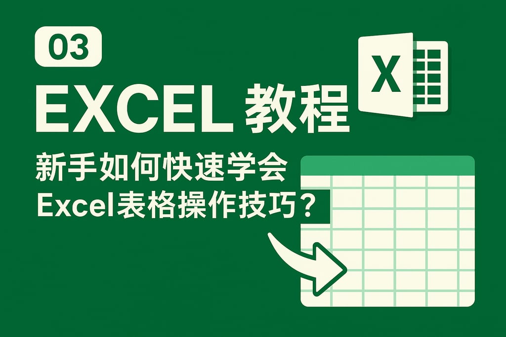 03excel教程：新手如何快速学会Excel表格操作技巧？