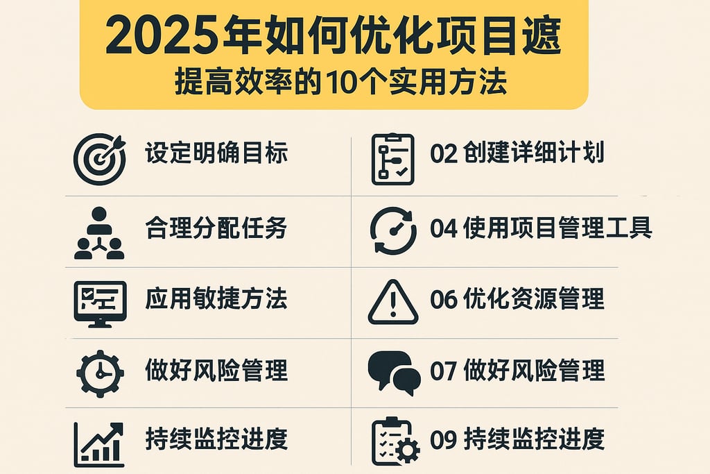 2025年如何优化项目进度：提高效率的10个实用方法