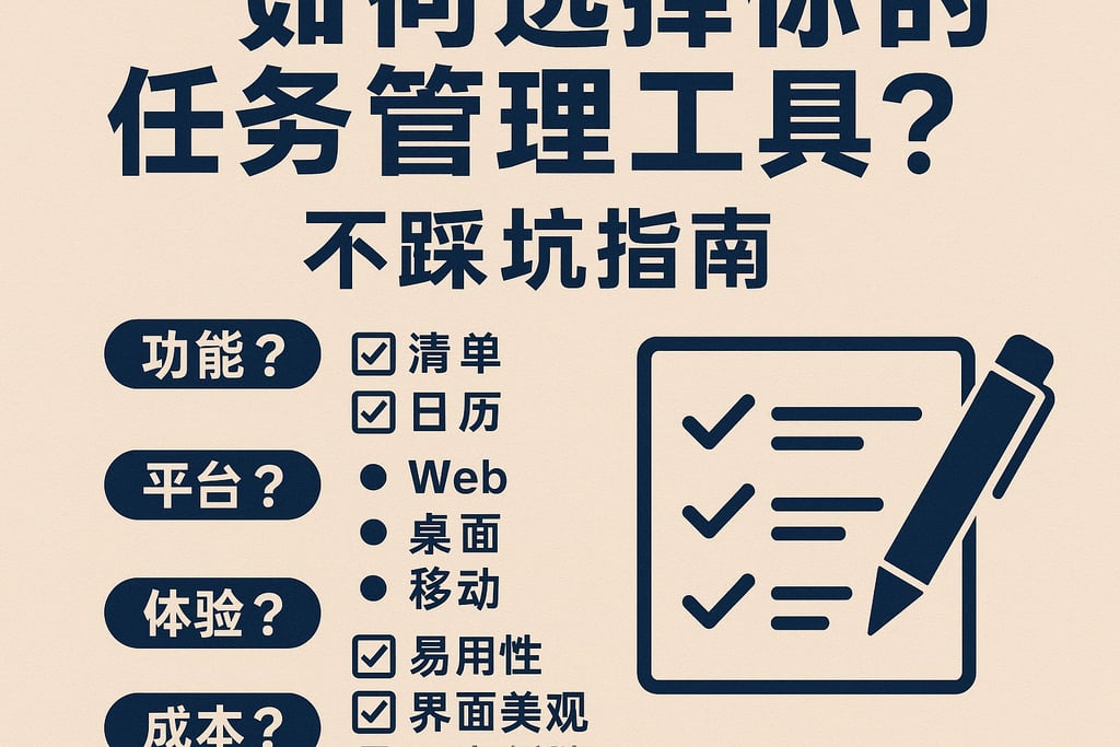 2025年如何选择适合你的任务管理工具？不踩坑指南