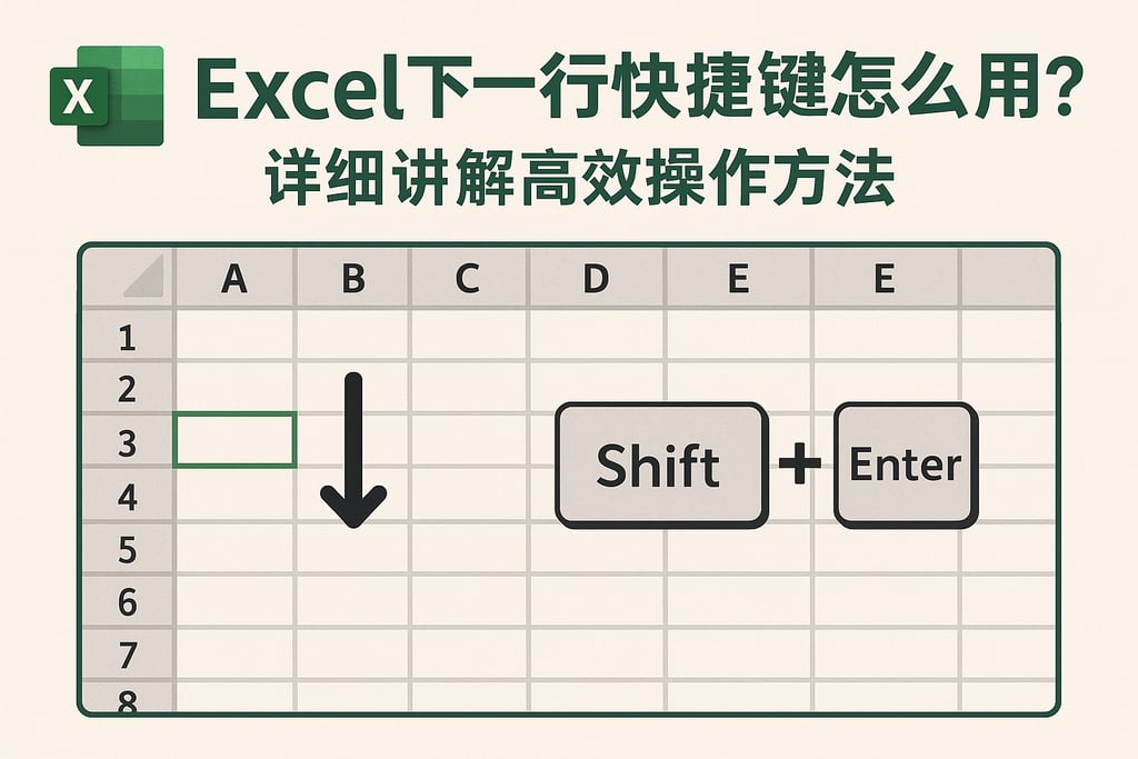 Excel下一行快捷键怎么用？详细讲解高效操作方法