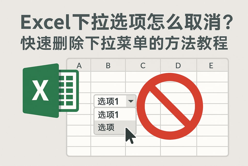 Excel下拉选项怎么取消？快速删除下拉菜单的方法教程