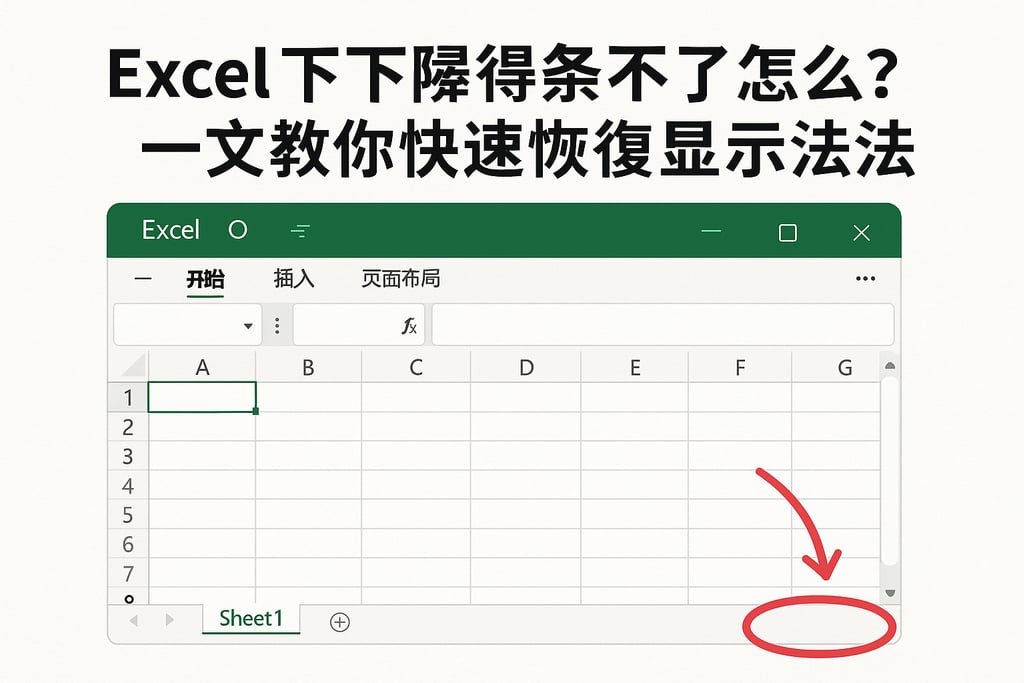 Excel下面的滚动条不见了怎么办？一文教你快速恢复显示方法