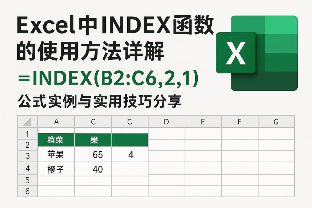 Excel中INDEX函数的使用方法详解：公式实例与实用技巧分享