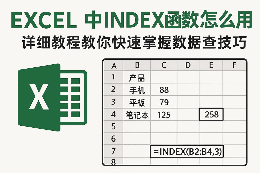 Excel中index函数怎么用？详细教程教你快速掌握数据查找技巧