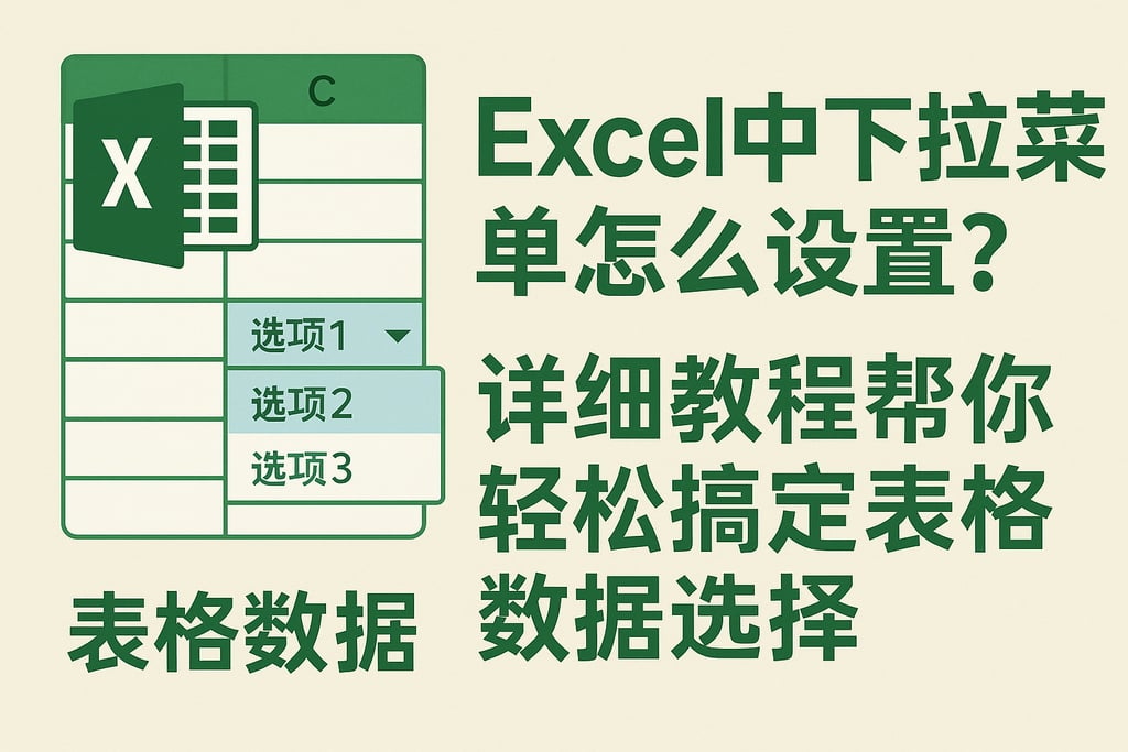 Excel中下拉菜单怎么设置？详细教程帮你轻松搞定表格数据选择