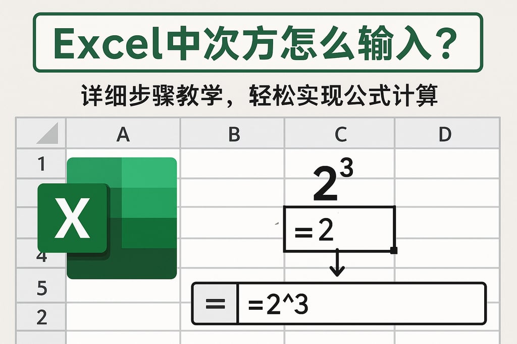 Excel中次方怎么输入？详细步骤教学，轻松实现公式计算