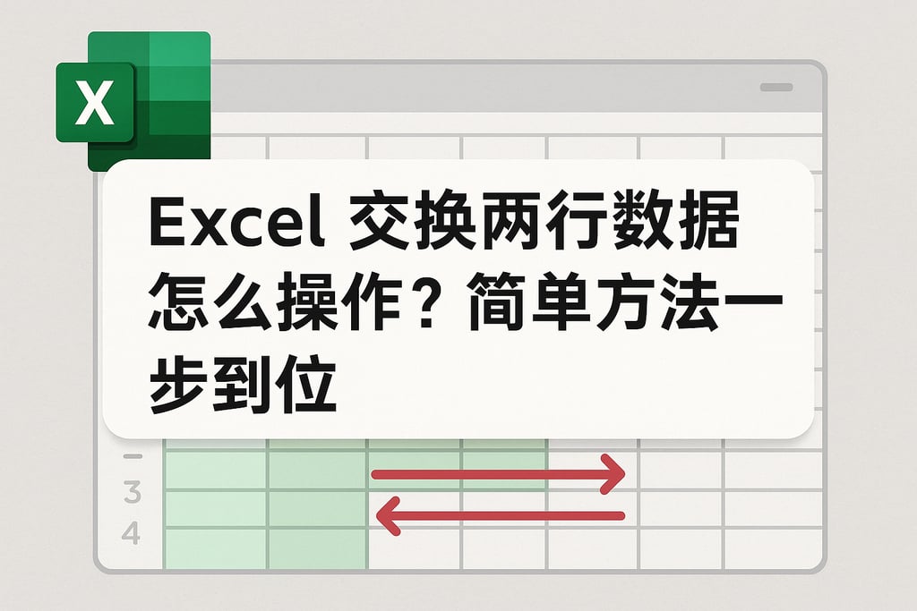 Excel交换两行数据怎么操作？简单方法一步到位