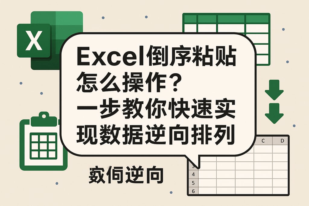 Excel倒序粘贴怎么操作？一步教你快速实现数据逆向排列