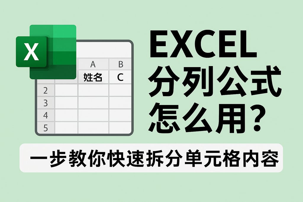 Excel分列公式怎么用？一步教你快速拆分单元格内容