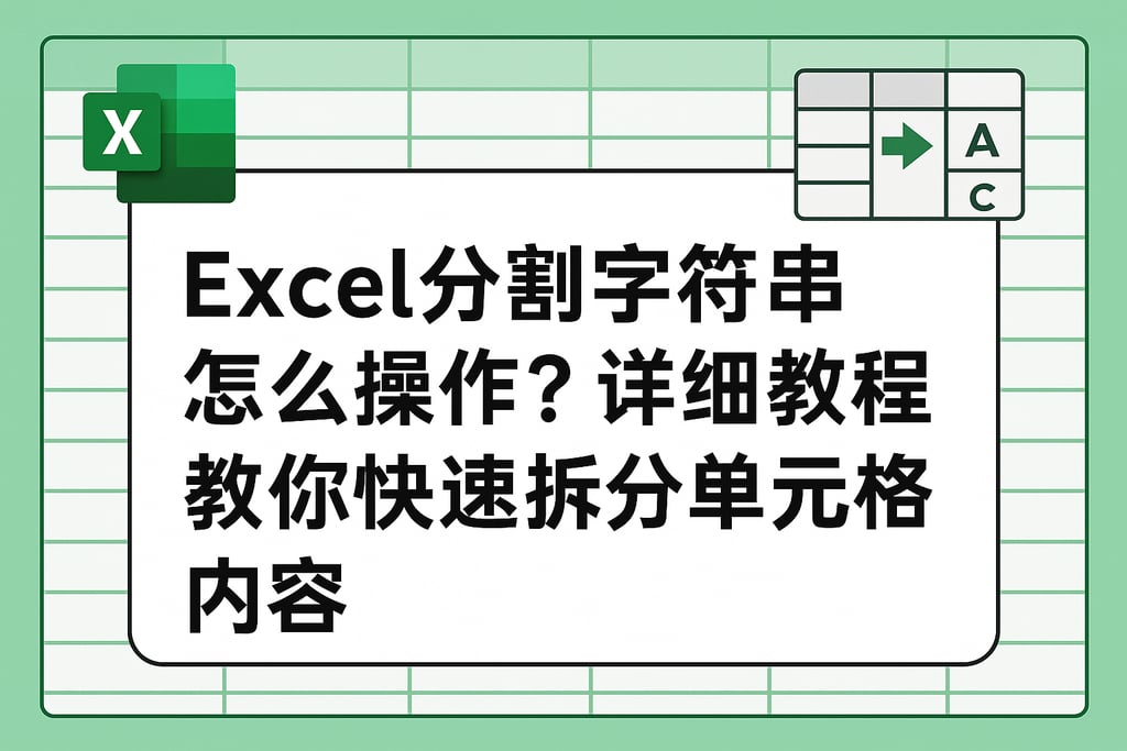 Excel分割字符串怎么操作？详细教程教你快速拆分单元格内容