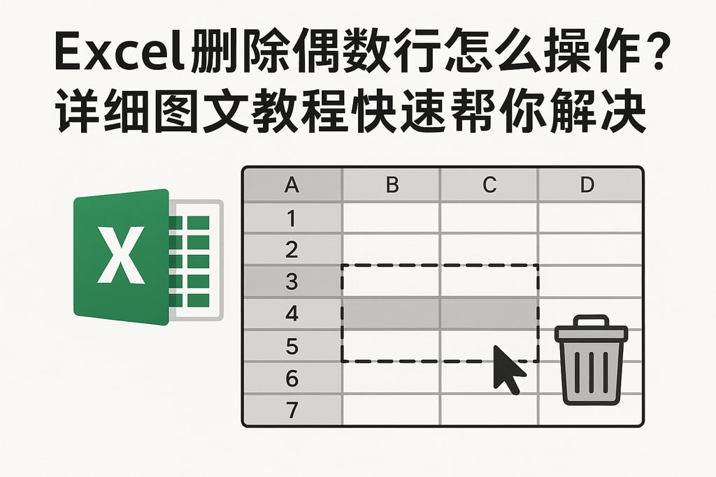 Excel删除偶数行怎么操作？详细图文教程快速帮你解决