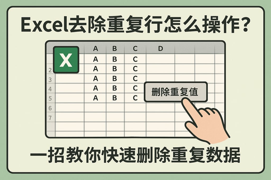Excel去除重复行怎么操作？一招教你快速删除重复数据