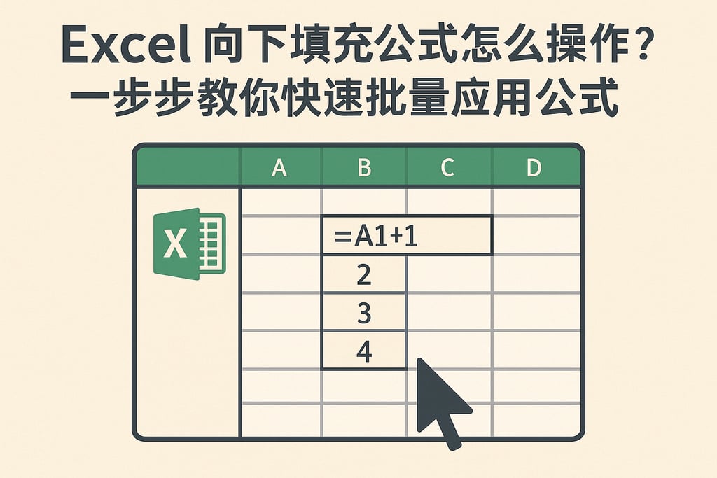 Excel向下填充公式怎么操作？一步步教你快速批量应用公式