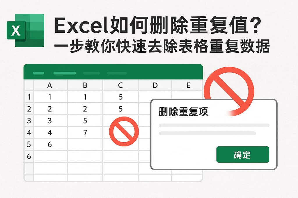 Excel如何删除重复值？一步教你快速去除表格重复数据